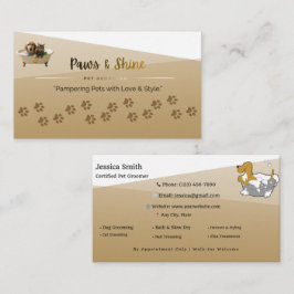 Visita Tarjeta de Contacto de Peluquería para Perros y Ga