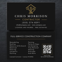 Tarjeta de contratista de reparaciones del hogar C