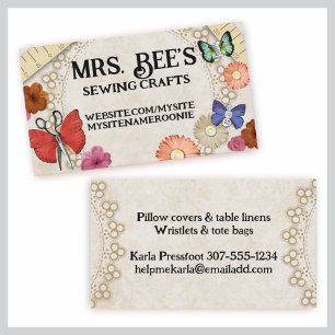 Visita Tarjeta de costura de la costurera de las