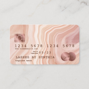Visita Tarjeta de crédito Artista moderno de maquillaje d