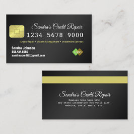 Visita Tarjeta de crédito Black and Gold Business Card