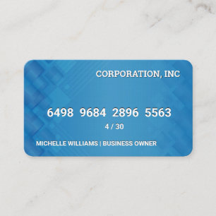 Visita Tarjeta de crédito   Capas geométricas azules