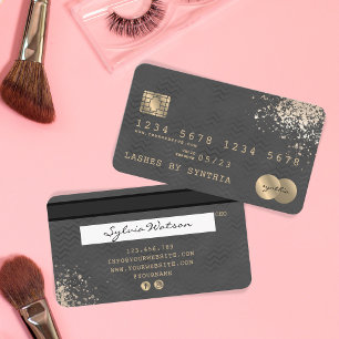 Visita Tarjeta de crédito con estilo Black Chevron