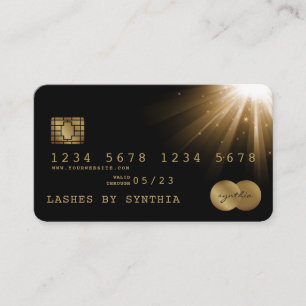 Visita Tarjeta de crédito con estilo Black Gold