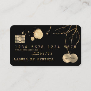 Visita Tarjeta de crédito con estilo Black Gold