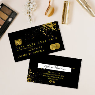 Visita Tarjeta de crédito con estilo Black Gold