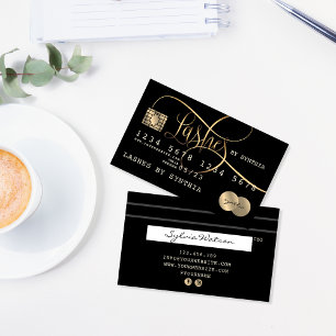 Visita Tarjeta de crédito con estilo Black Gold