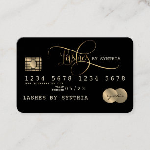 Visita Tarjeta de crédito con estilo Black Gold