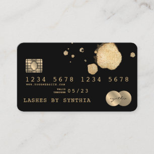Visita Tarjeta de crédito con estilo Black Gold