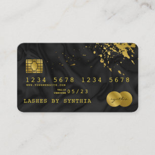 Visita Tarjeta de crédito con estilo Black Silk Gold