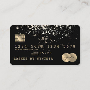 Visita Tarjeta de crédito con estilo Confetti de oro