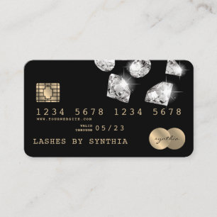 Visita Tarjeta de crédito con estilo Diamantes de Oro en 