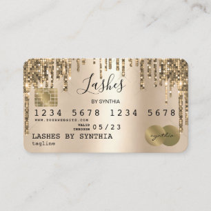 Visita Tarjeta de crédito con estilo Dripping Gold