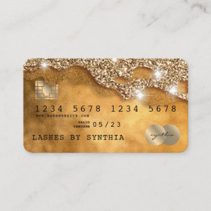 Visita Tarjeta de crédito con estilo Dripping Gold