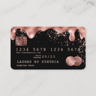 Visita Tarjeta de crédito con estilo Dripping Gold