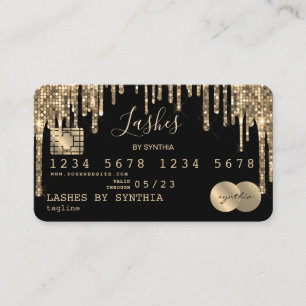 Visita Tarjeta de crédito con estilo Dripping Gold