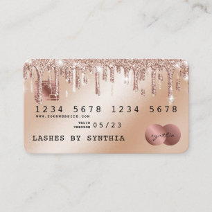 Visita Tarjeta de crédito con estilo Dripping Gold