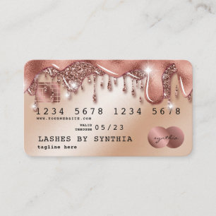 Visita Tarjeta de crédito con estilo Dripping Gold