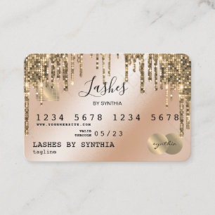Visita Tarjeta de crédito con estilo Dripping Gold