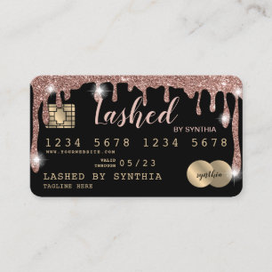 Visita Tarjeta de crédito con estilo Dripping Gold