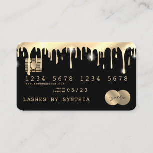 Visita Tarjeta de crédito con estilo Dripping Gold