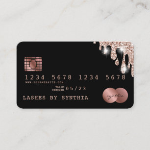 Visita Tarjeta de crédito con estilo Dripping Gold