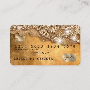 Visita Tarjeta de crédito con estilo Dripping Gold