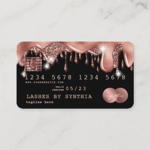 Visita Tarjeta de crédito con estilo Dripping Gold