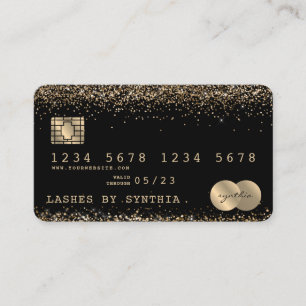 Visita Tarjeta de crédito con estilo Dripping Gold