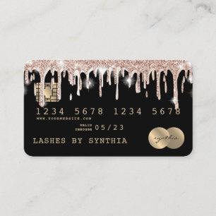 Visita Tarjeta de crédito con estilo Dripping Gold