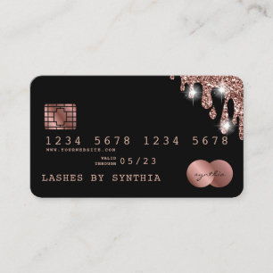 Visita Tarjeta de crédito con estilo Dripping Gold