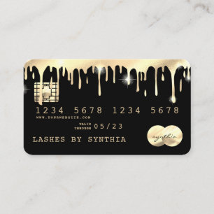 Visita Tarjeta de crédito con estilo Dripping Gold