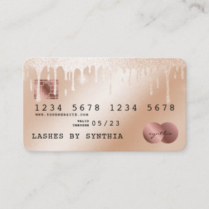 Visita Tarjeta de crédito con estilo Dripping Gold