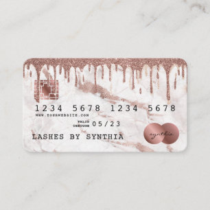 Visita Tarjeta de crédito con estilo Dripping Gold Marble
