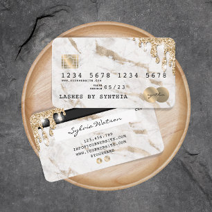 Visita Tarjeta de crédito con estilo Dripping Gold Marble