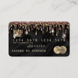 Visita Tarjeta de crédito con estilo Dripping Gold Silk