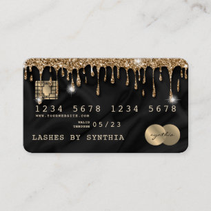 Visita Tarjeta de crédito con estilo Dripping Gold Silk