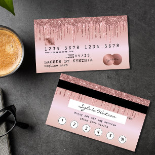 Visita Tarjeta de crédito con estilo Dripping Rosa tarjet