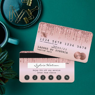Visita Tarjeta de crédito con estilo Dripping Rosa tarjet
