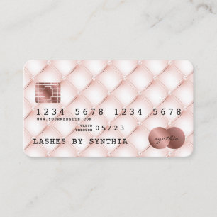 Visita Tarjeta de crédito con estilo Rosa Gold