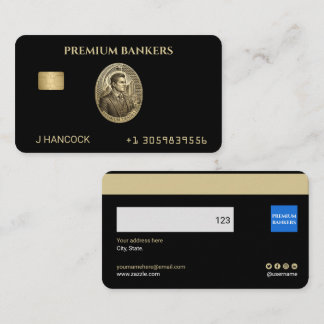 Visita Tarjeta de crédito de oro negro Tarjeta de present