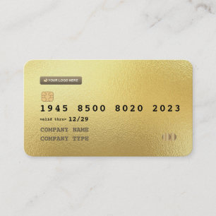 Visita tarjeta de crédito de oro personalizada por person