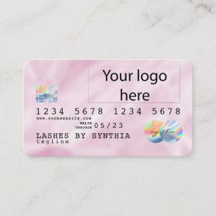 Visita Tarjeta de crédito de Unicornio Rosa Holograph agr