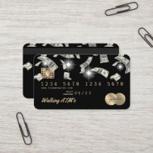 Tarjeta de crédito Dinero de cajero automático con