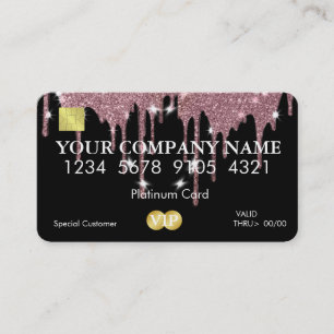 Visita Tarjeta de crédito Elegante Glitter