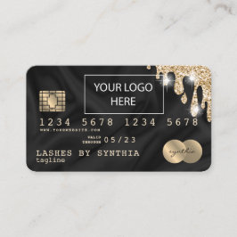 Visita Tarjeta de crédito Estilo añadir tu logo Drip Gold