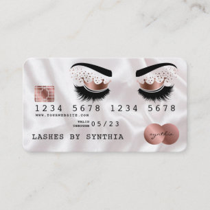 Visita Tarjeta de crédito estilo Rosa dorado largo pertur