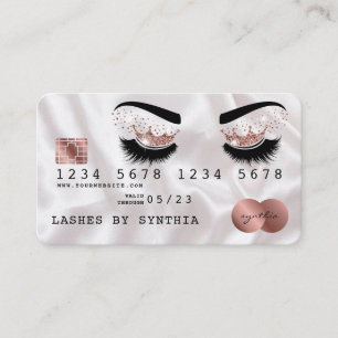 Visita Tarjeta de crédito estilo Rosa dorado largo pertur