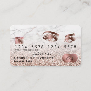 Visita Tarjeta De Crédito Estilo Rosa Oro Largo Lazas Már