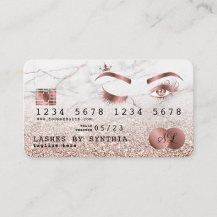 Visita Tarjeta De Crédito Estilo Rosa Oro Largo Lazas Már